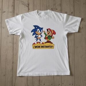 Sonic The Hedgehog White Cotton T Shirt